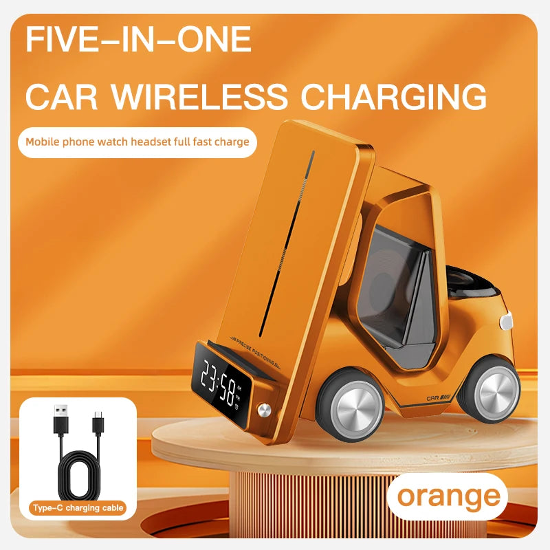 Wireless Charger 4 in 1 Forklift Design Fast Charging Dock ....