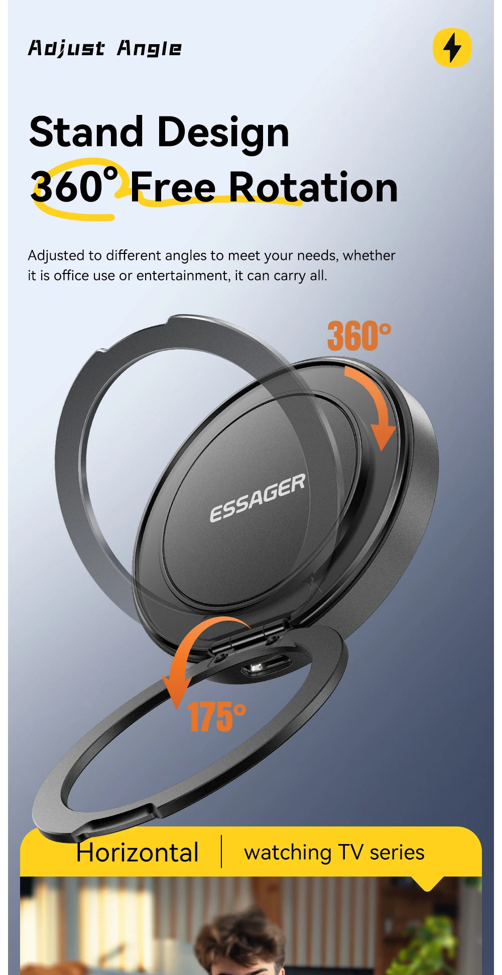 Essager Magnetic Wireless Charger With Holder 15W Fast Charging ...