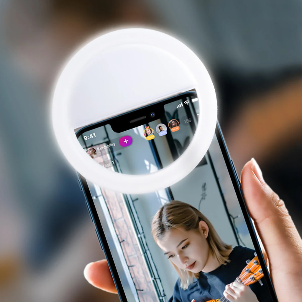 Mini Selfie Ring Light for Mobile Phone LED Lamp USB