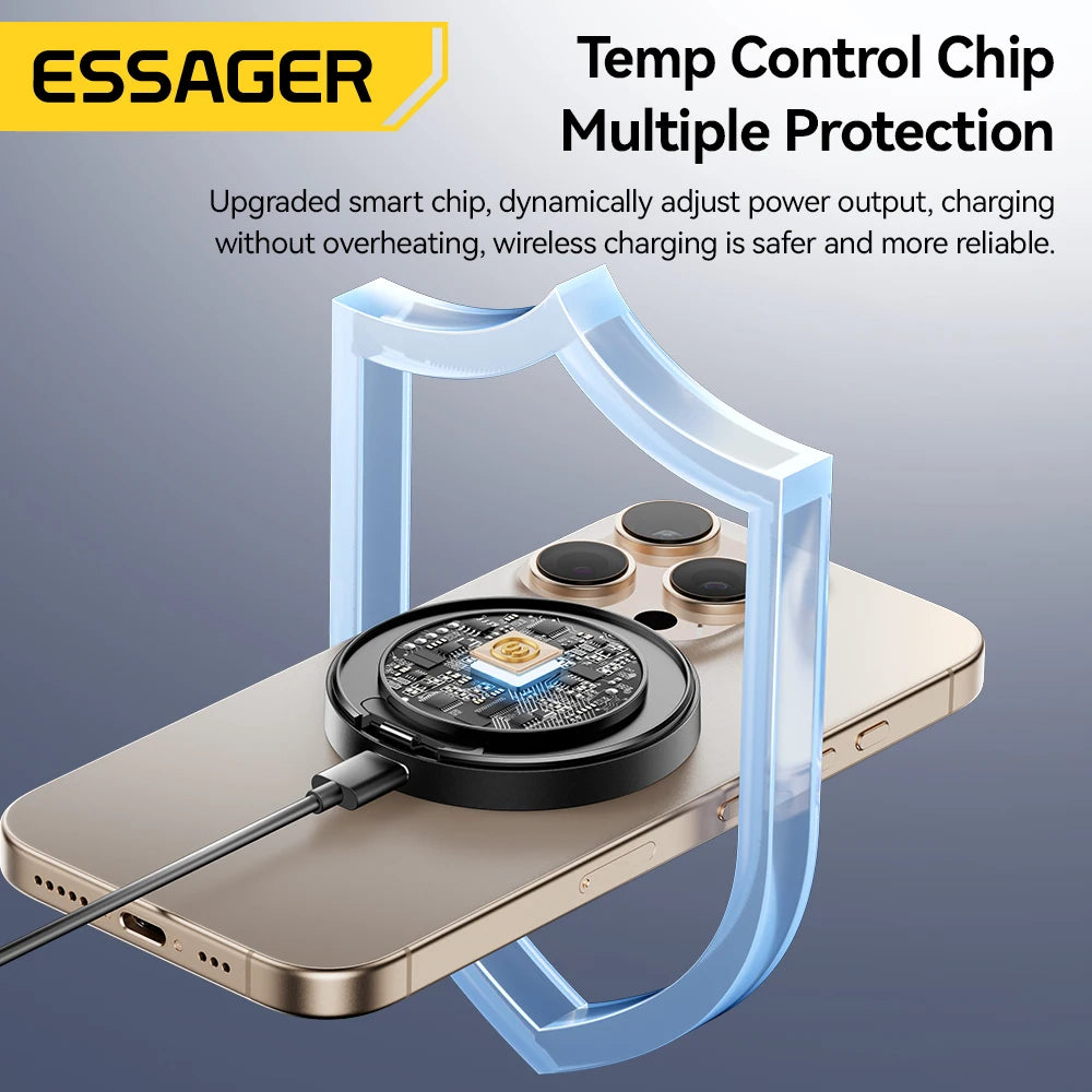Essager Magnetic Wireless Charger With Holder 15W Fast Charging ...