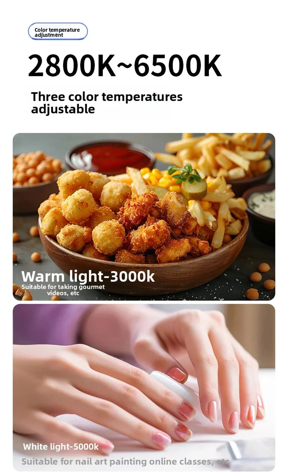 Portable Handheld Ring LED Light New Rabbit Cage Lighting Photography