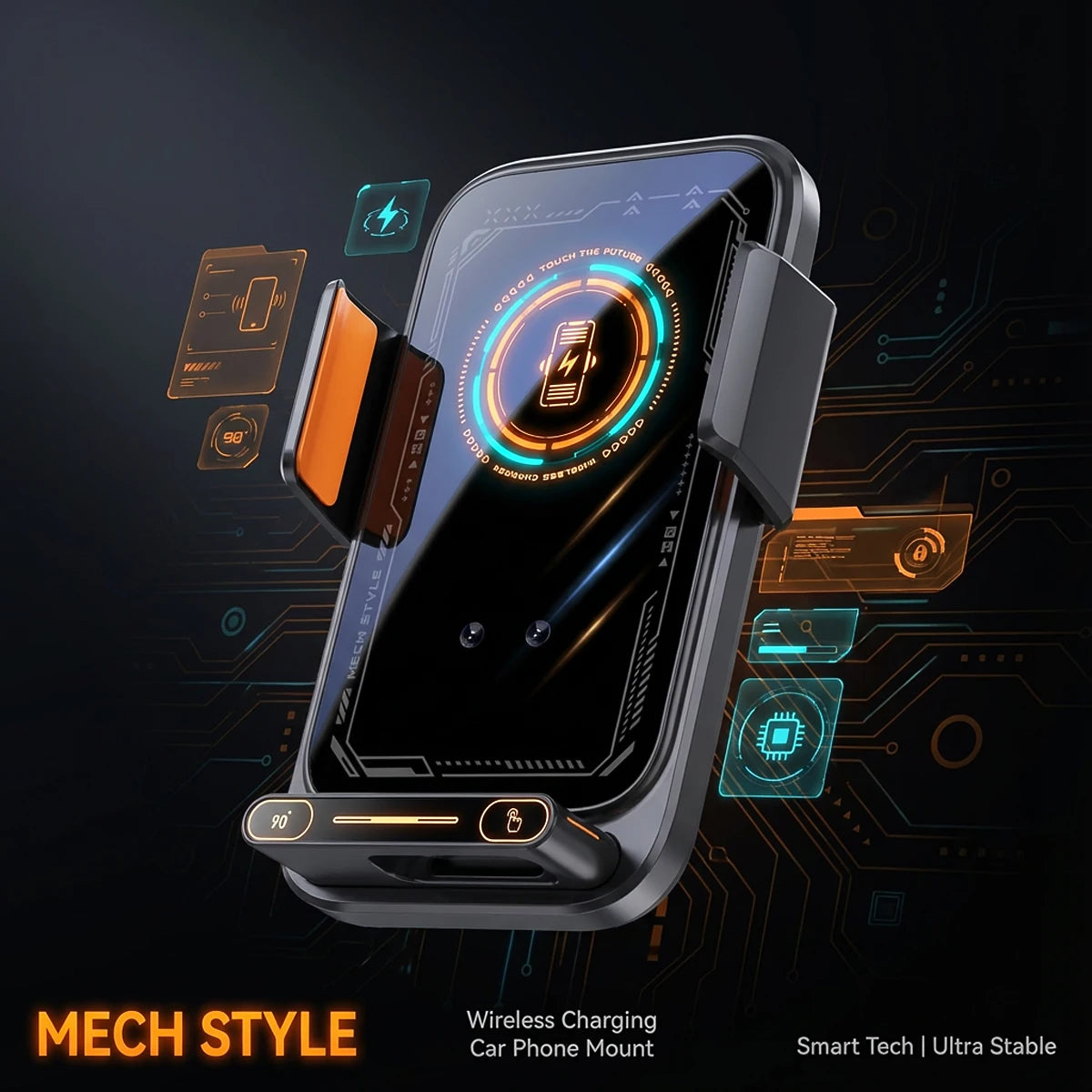 Car Phone Charger Phone Holder 15W Wireless