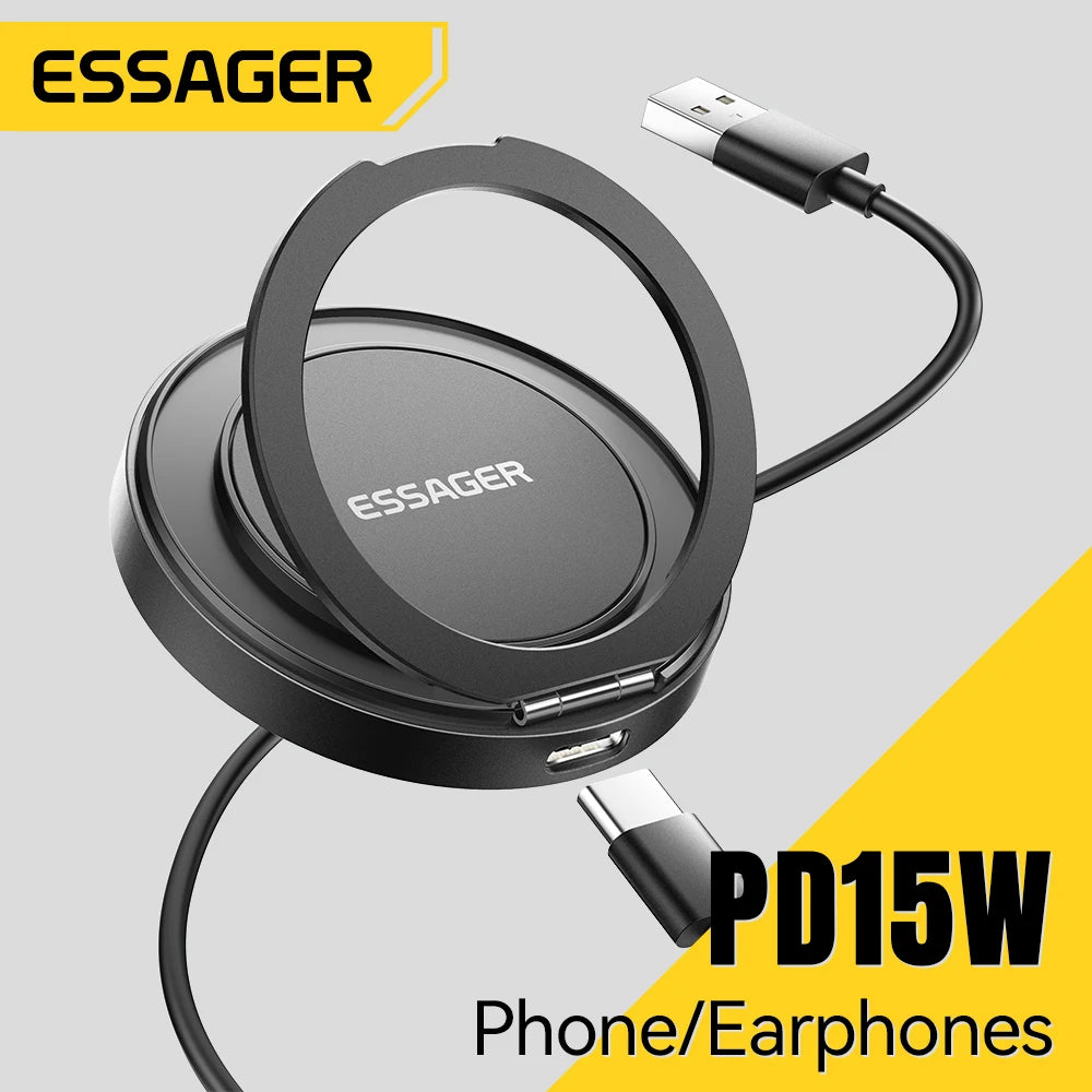 Essager Magnetic Wireless Charger With Holder 15W Fast Charging ...