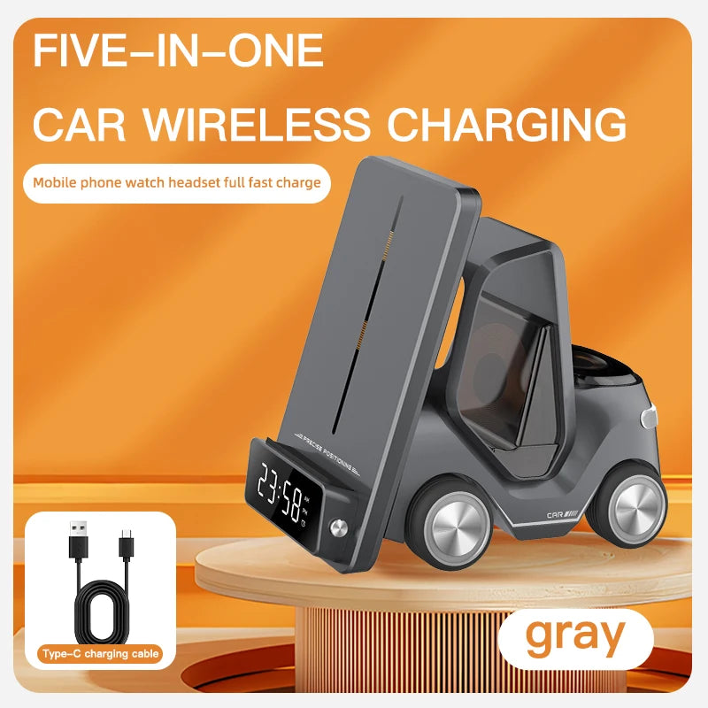 Wireless Charger 4 in 1 Forklift Design Fast Charging Dock ....