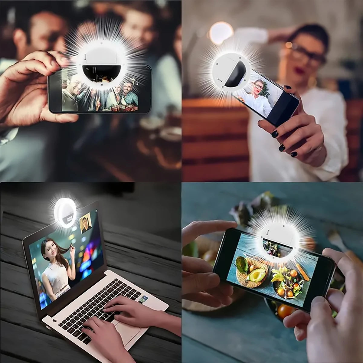 Mini Selfie Ring Light for Mobile Phone LED Lamp USB