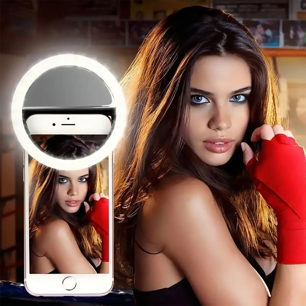 Mini Selfie Ring Light for Mobile Phone LED Lamp USB