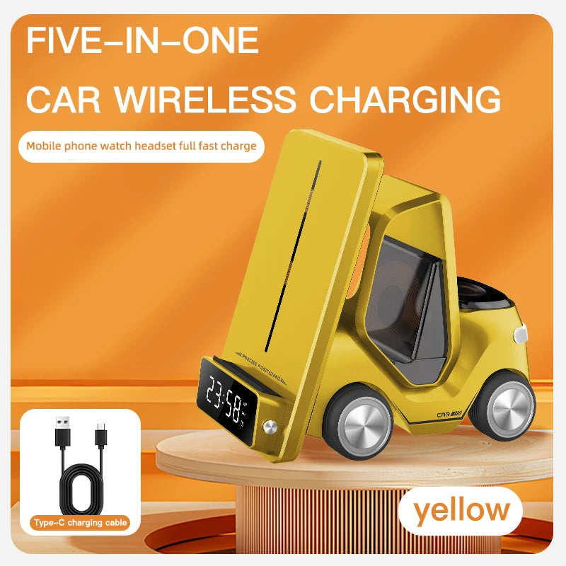 Wireless Charger 4 in 1 Forklift Design Fast Charging Dock ....