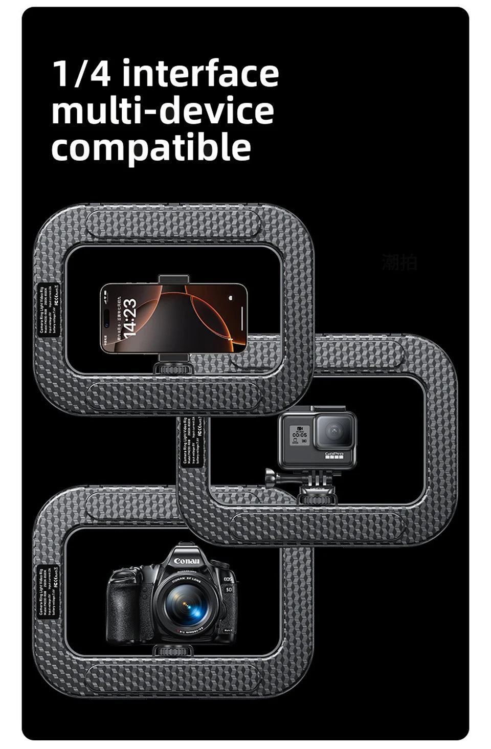 Portable Handheld Ring LED Light New Rabbit Cage Lighting Photography