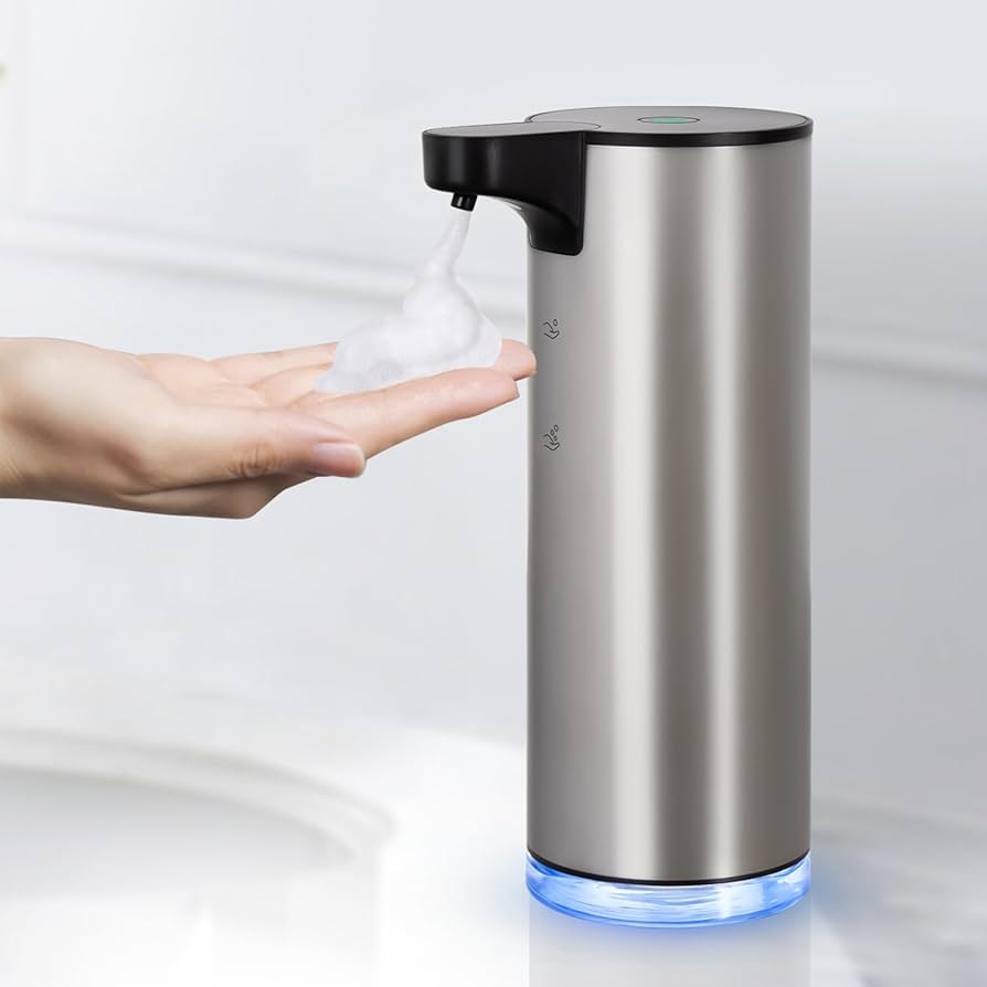 Distributeur Savon Automatique Inox Rechargeable